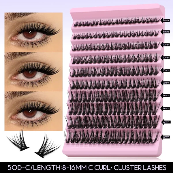 DIY Lash Extension Kit Individual Eyelash Extension Kit Cluster Lashes Kit Lash Glue Remover for Eyelash Extensions Makeup - Image 18
