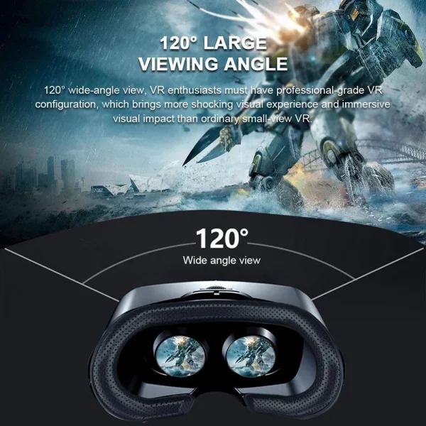VRG Pro VR Glasses Virtual Reality Headset Devices Viar 3D Helmet Goggles Lenses Smart For Smartphone Cell Phone With Controller - Image 3