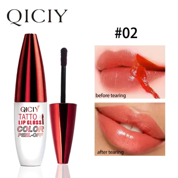 4 Color Liquid Peel-off Lip Gloss Waterproof Long-lasting Matte Lipstick Non-stick Cup Makeup Moisturizing Lip Tattoo Pigment - Image 10