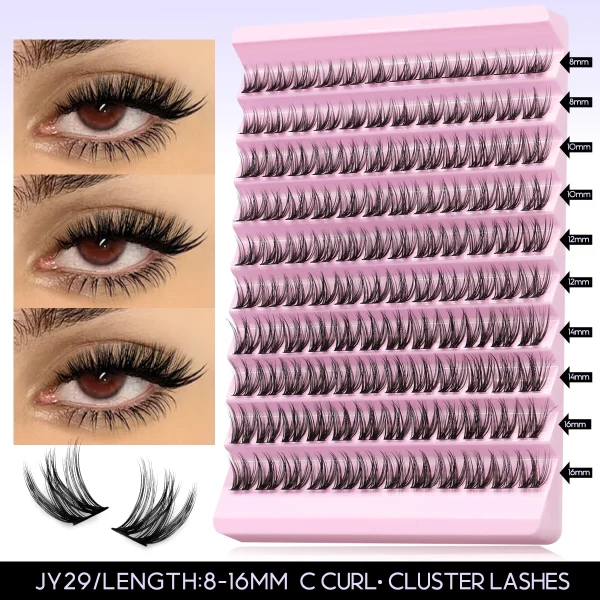 DIY Lash Extension Kit Individual Eyelash Extension Kit Cluster Lashes Kit Lash Glue Remover for Eyelash Extensions Makeup - Image 16