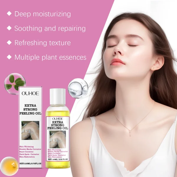 30/110ml Skin Peeling Oil Super Strength Body Peeling Oil Brightening Skin Tone Moisturizing Skin Care Exfoliating Yellow Oil - Image 5