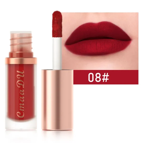 1pcs Waterproof Matte Velvet Lip Glaze Moisturizing Long Lasting Non-stick Cup Not Easy To Fade Lip Gloss Lipstick Makeup - Image 8