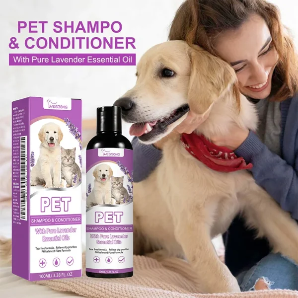 Puppy Shampoo for Dogs Dog Grooming Pet Things Flea and Tick Control Body Care Cats Hair Supplies Conditioner Knots Itching Home - Image 3