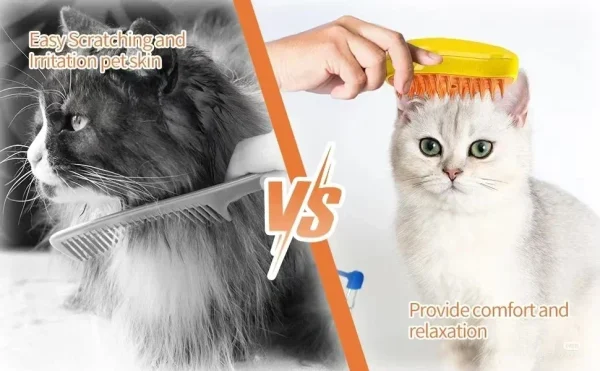 Cat Dog Steamy Brush Steam Brush Electric Sprayer for Massage Pet Grooming tool Shedding 3 in 1 Electric Sprays Massage Combs - Image 3