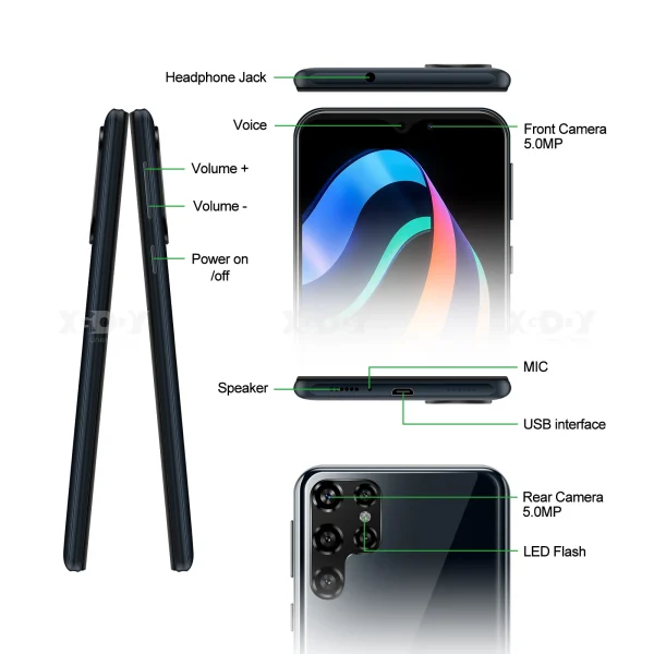 XGODY X60 New LTE 4G Cell Phone 6.0" 2GB RAM+16GB ROM Mobile Phone 3000mAh Dual SIM Quad Core Smartphone Android 9.0 Face ID - Image 4
