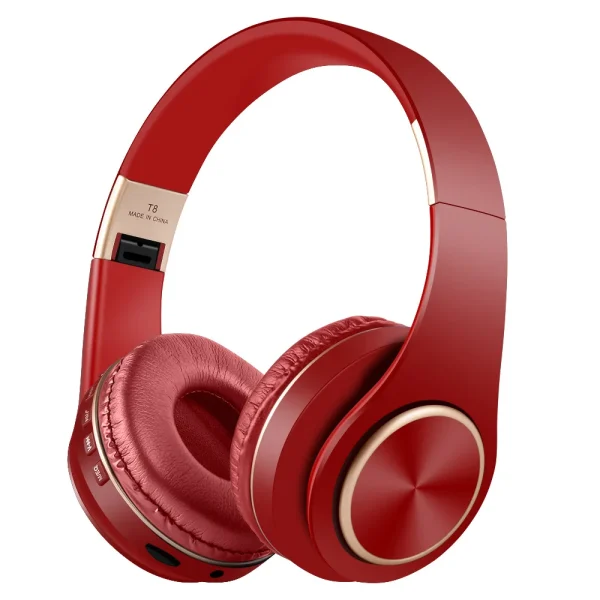 T8 Earphones Bluetooth Wireless Gaming Headphones for Pc Audio Headset Sale Collapsible Over-ear With Cable and Mic Hearing Aids - Image 9