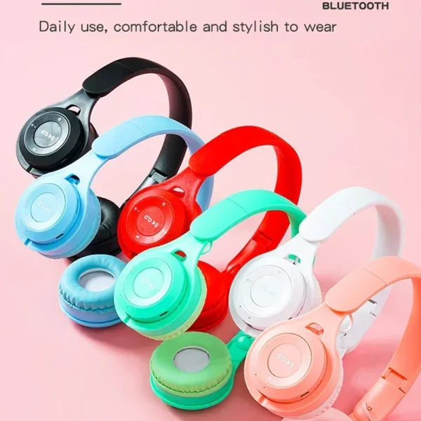 Bluetooth Headset 5.0 Bluetooth Headset Folding Wireless Sports Earphone Gaming Headsets Over-ear Headphones for Android ios - Image 3