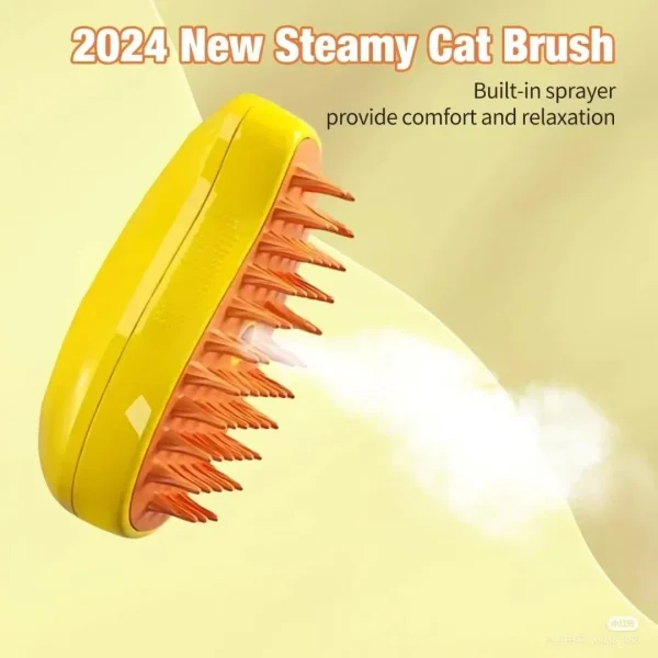 Cat Dog Steamy Brush Steam Brush Electric Sprayer for Massage Pet Grooming tool Shedding 3 in 1 Electric Sprays Massage Combs - Image 6