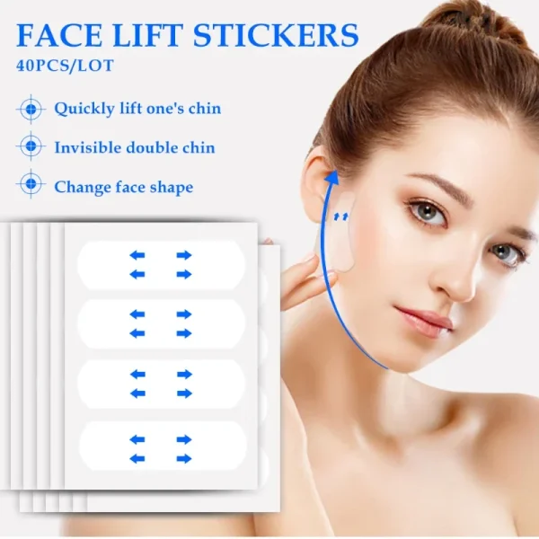 40-120PCS V-Shape Face Wrinkle Sagging Skin Adhesive Tape Lifting Face Stickers Invisible Transparent Thin Face Patche Lift Tool - Image 2