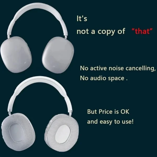 New P9 Wireless Bluetooth Headphones Noise Cancelling Mic Pods Over Ear Sports Gaming Headset For Apple - Image 6