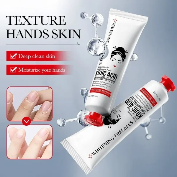 Kojic Acid Cream Fade Dull Hand Body Fast Smooth Nourish Lotion Lightening Dark Skin Brightening Moisturizing Bleaching Cream - Image 3