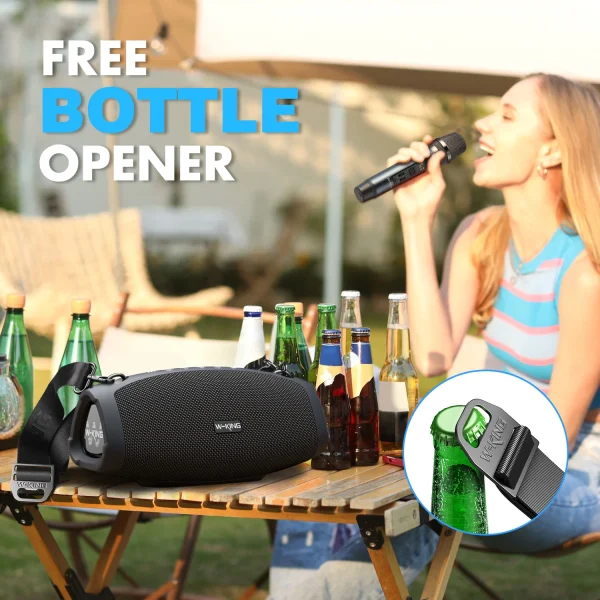 W-KING (120W PEAK)70W Portable Loud Bluetooth Speakers with Wireless Microphone,  Waterproof Outdoor Wireless Bluetooth - Image 3