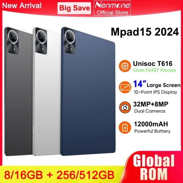 2025 New 14 Inch Big Screen Android 14 Tablet PC 16gb+512GB Phone Call 5G WIFI tablet Kids Pad For Educational Online Class - Image 3