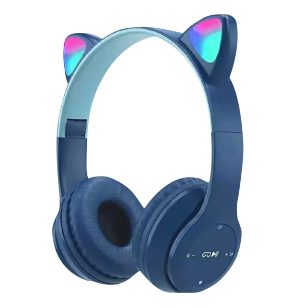 Wireless Headphones Cat Ear Gaming Headset Glow Light Bluetooth-Compatible Helmets Cute Over-Ear Headsets for Kids and Adult - Image 9