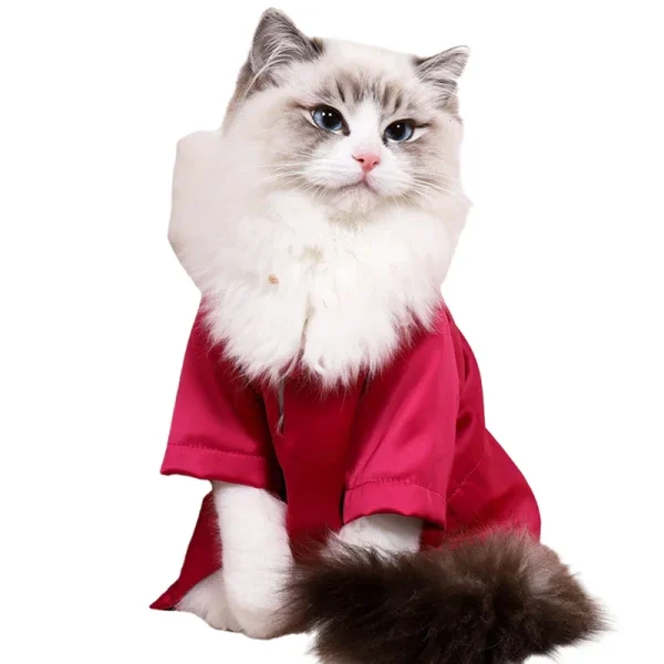 Fashionable Pet Clothes Summer Shirt Cat Wear Silk Dazzle Breathable Thin Non-Stick Fur Traditional Chinese Garments Cat Dresses - Image 11