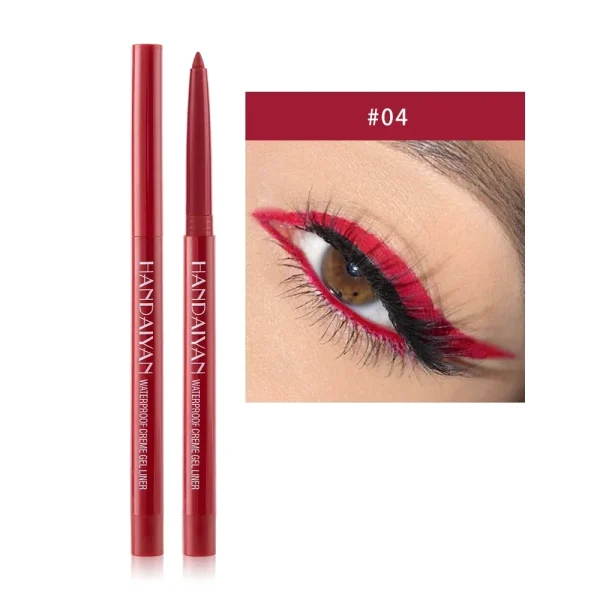 Matte Colorful Eye Liner Pen Cream 20 Colors Eyeliner Gel Pencils Option Easy To Wear Make Up Cosmetics White Yellow Blue Purple - Image 7