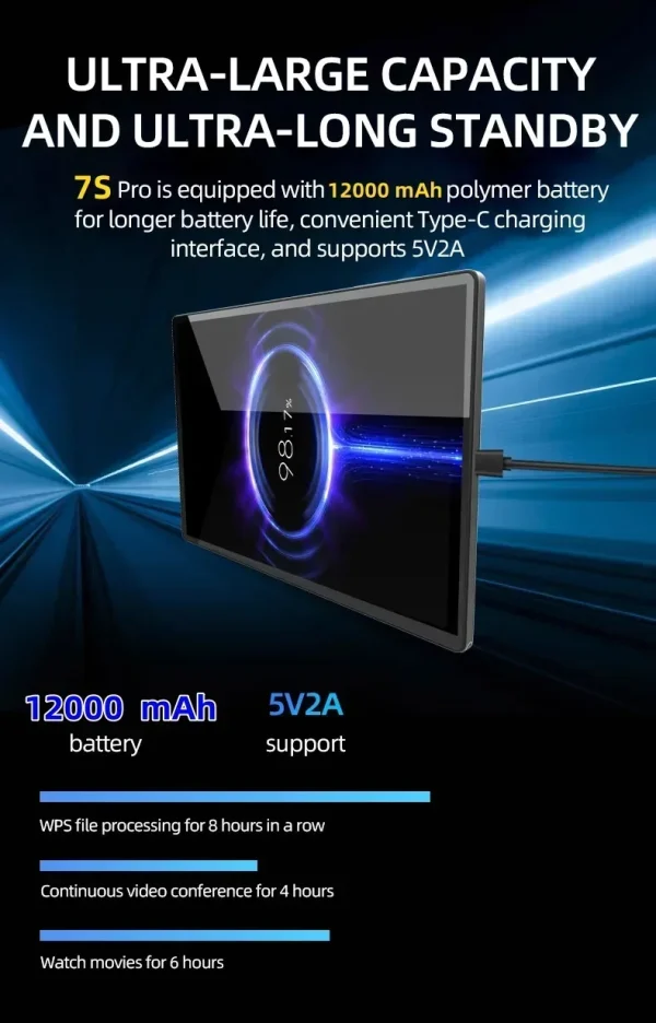 New 2025 7S pro Original Global Edition Tablet PC Pad Snapdragon 8 Gen 2 HD 4K 22 GB 2 TB Android 14 5G Dual SIM WiFi - Image 5