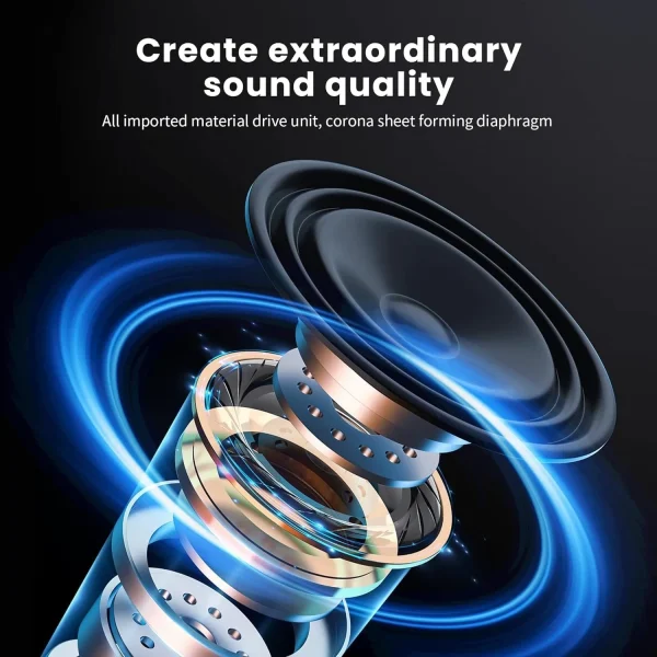 #P2961 Wireless Bluetooth 5.3 Headphones Over Ear Hifi Stereo Headset True Sports With Earphones TF/AUX Music Player with HD Mic - Image 3