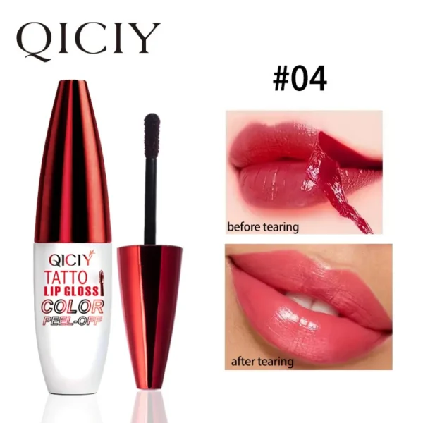4 Color Liquid Peel-off Lip Gloss Waterproof Long-lasting Matte Lipstick Non-stick Cup Makeup Moisturizing Lip Tattoo Pigment - Image 8