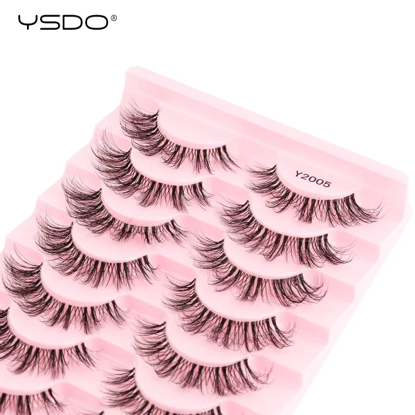 YSDO Half Eyelashes 3/10 pairs Natural Full False Eyelashes 3d Lashes  Cat Eye Fake Eyelashes Extension Faux Cils Makeup Tools - Image 5