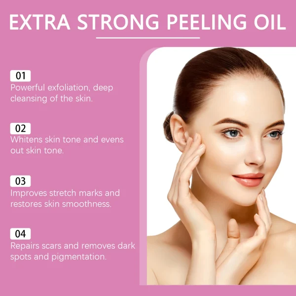 30/110ml Skin Peeling Oil Super Strength Body Peeling Oil Brightening Skin Tone Moisturizing Skin Care Exfoliating Yellow Oil - Image 2