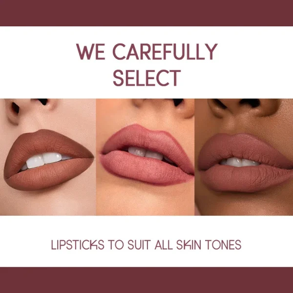 USHAS 12 Color Lip Liner + LIPSTICK Set Easy Coloring Matte Lipstick Long lasting nude red lipstick - Image 4