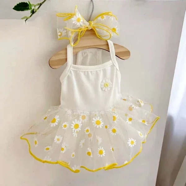 Dog Princess Dress Cute Pet Dog Mesh Dress Kitten Puppy Pet Skirt Summer Dog Dress Bow Lace Korean Poodle Chihuahua Dog Clothes - Image 13