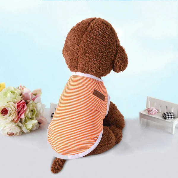 Summer Cotton Cat Puppy Vest Classic Stripes Pet Sleeveless T-shirt for Small Dogs Cats Kitten Clothing Outfit ropa para gatos - Image 9