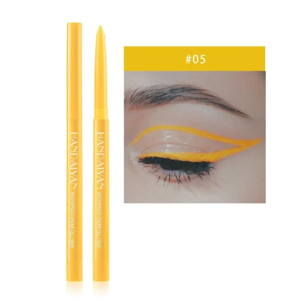 Matte Colorful Eye Liner Pen Cream 20 Colors Eyeliner Gel Pencils Option Easy To Wear Make Up Cosmetics White Yellow Blue Purple - Image 8