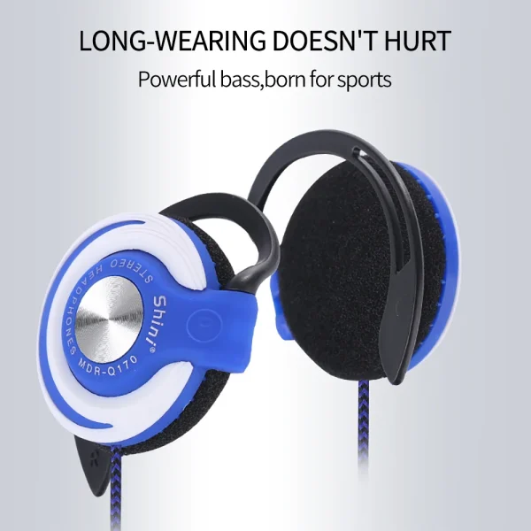 Q170 Universal 3.5mm Wired Headphones HIFI Heavy Bass Headset Over-ear Adjustable Ear Hook Earphones Music Earphone - Image 4
