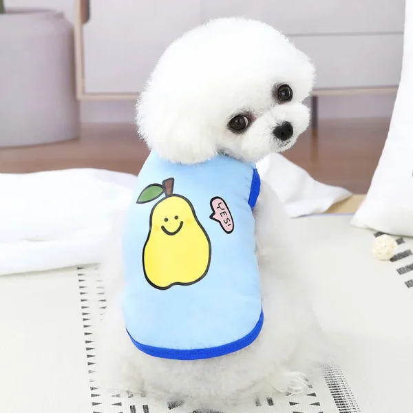 Sweet Fruit Puppy Dog  Sleeveless Clothes Summer Pet Vest for Small Dogs Yorkshire Schnauzer Beagle Cat Shirts mascotas Clothing - Image 4
