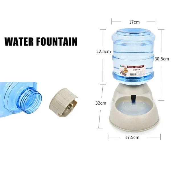 Automatic Dog Feeder Waterer High Capacity Pet Food Bowl Gravity Water Dispenser Pet Bowl for Dogs Cats 3.8 L Dog Accessories - Image 6
