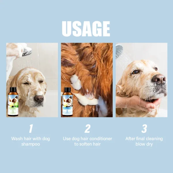 Pet Shower Gel and Conditioner Combo Pack, Perfect Clean Shampoo and Conditioner, Chemical Free, for Pets Cats and Dogs - Image 5