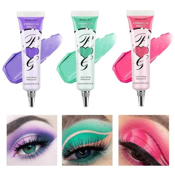 3pcs 6-Color Matt Eye Shadow Primer Suitable Oily Eyelids Waterproof and Antifouling Durable Cream Liquid Eye Shadow Cosmetics - Image 8