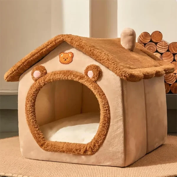 Foldable Pet House Removable Washable Cat House Puppy Cave Sofa Pet Bed House for Extra Small Dogs and Small and Medium Cats - Image 7