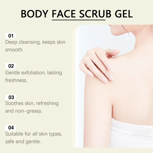 Exfoliating Gel for Body Remove Dead Skin Gentle Repair Scrub Deep Cleansing Pore Shrinking Brightening Moisturizing Skin Care - Image 5