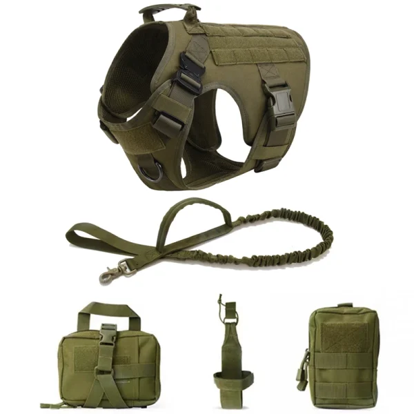 Tactical Military Vest Pet German Shepherd Golden Retriever Tactical  Training Dog Harness and Leash Set For All Breeds Dogs - Image 10