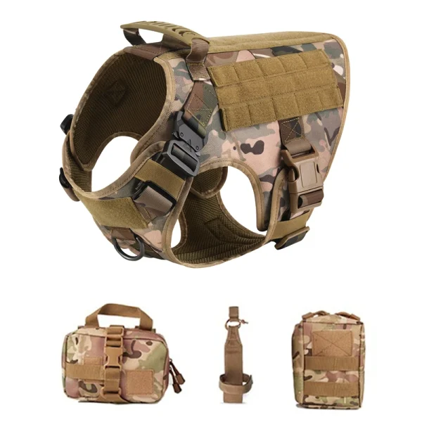 Tactical Military Vest Pet German Shepherd Golden Retriever Tactical  Training Dog Harness and Leash Set For All Breeds Dogs - Image 12