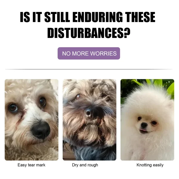 Pet Hair Conditioner Hair Softening Prevent Hair Knots Bathless Clean Odor Removal Moisturizing Cat Anti Mite Ticks Dog Shampoo - Image 3