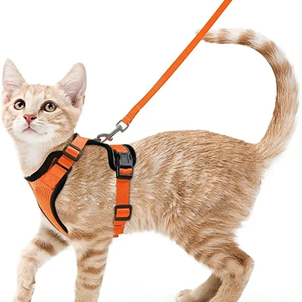 Cat Harness and Leash for Walking, Escape Proof Soft Adjustable Vest Harnesses for Cats, EasyControl - Image 7