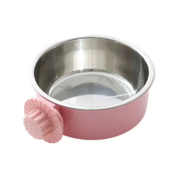 Pet Food Bowl Hanging Stainless Steel Pet Bowl Dogs Cats The 2-in-1 design is detachable Supplies Fixed Cat Bowl Crate Drinking - Image 8