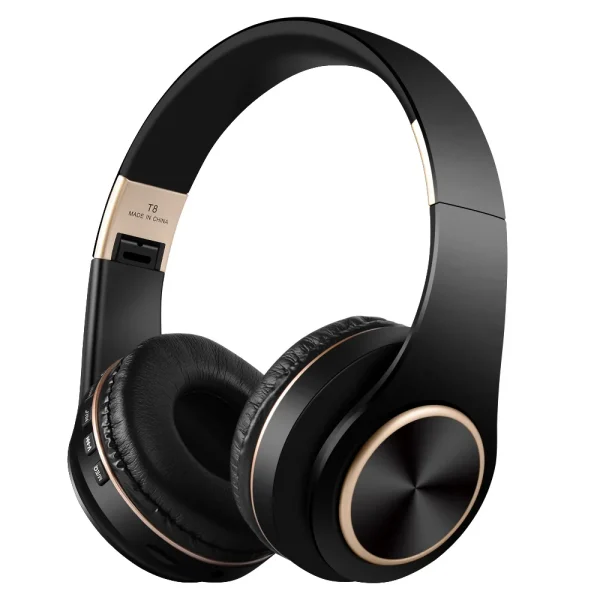 T8 Earphones Bluetooth Wireless Gaming Headphones for Pc Audio Headset Sale Collapsible Over-ear With Cable and Mic Hearing Aids - Image 7