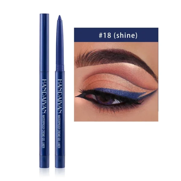 Matte Colorful Eye Liner Pen Cream 20 Colors Eyeliner Gel Pencils Option Easy To Wear Make Up Cosmetics White Yellow Blue Purple - Image 14