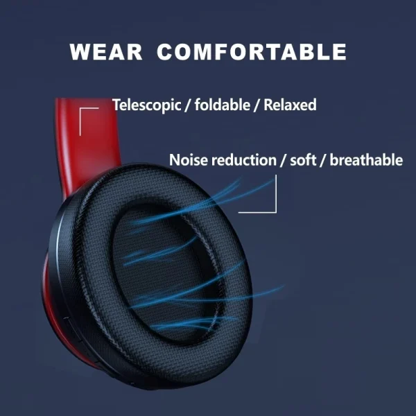 Lenovo HD200 Bluetooth Earphones Over-ear Foldable Computer Wireless Headphones Noise Cancellation HIFI Stereo Gaming Headset - Image 3