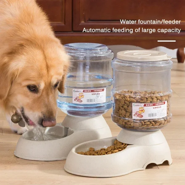 Automatic Dog Feeder Waterer High Capacity Pet Food Bowl Gravity Water Dispenser Pet Bowl for Dogs Cats 3.8 L Dog Accessories - Image 5