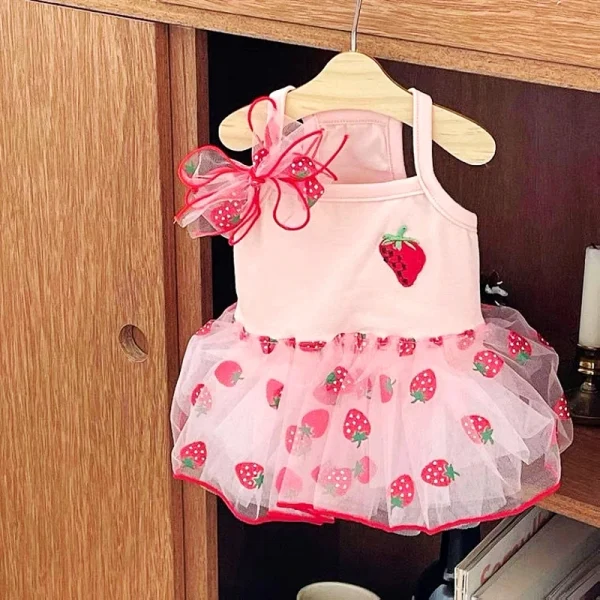 Dog Princess Dress Cute Pet Dog Mesh Dress Kitten Puppy Pet Skirt Summer Dog Dress Bow Lace Korean Poodle Chihuahua Dog Clothes - Image 9