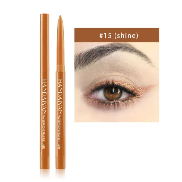 Matte Colorful Eye Liner Pen Cream 20 Colors Eyeliner Gel Pencils Option Easy To Wear Make Up Cosmetics White Yellow Blue Purple - Image 9