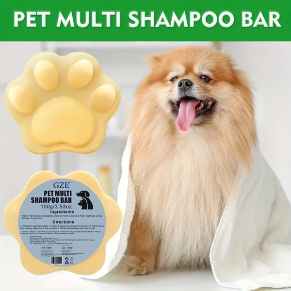 GZE Pet Shampoo & Conditioner 2 in 1 Bar Soap For Dogs & Cats - Helps Itching, Hot Spots, Irritation & Allergies, Sensitive Skin - Image 4