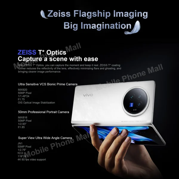 2024 Original Vivo X Fold 3 5G Foldable Phone 8.03 Inch 120Hz AMOLED Folded Screen Snapdragon 8 Gen 2 Camera 50MP NFC Smartphone - Image 5