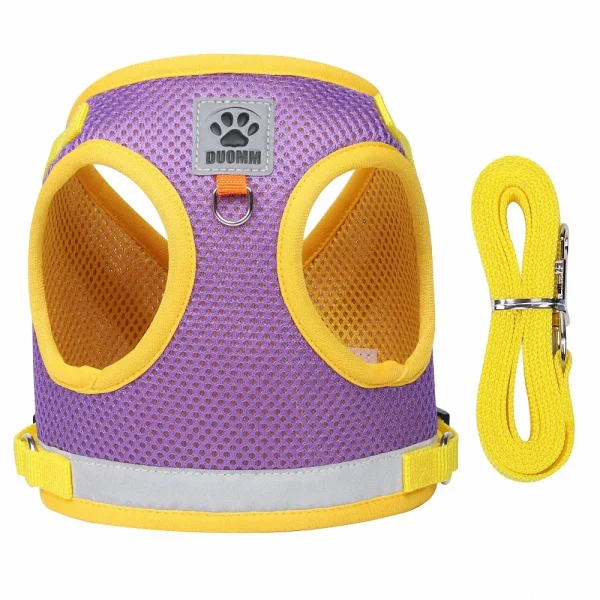 Cat Harness with Leash Set Breathable Summer Mesh Cats Dogs Harness Vest Reflective Pet Cat Chest Straps Kitten Small Dog - Image 7
